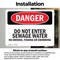 Signmission Do Not Enter Sewage Water Danger Sign, Vinyl Decal, 14in W x 10in L, 2PK OS-2PACK-DS-D-1014-L-1861 - alternate 5